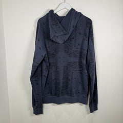 Raf Simons AW04 Blue 'Waves' Paisley Hoodie Size 48