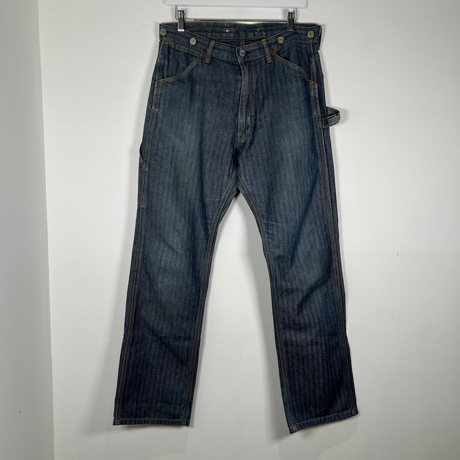 Hysteric Glamour Denim Herringbone Carpenter Pants Size 32