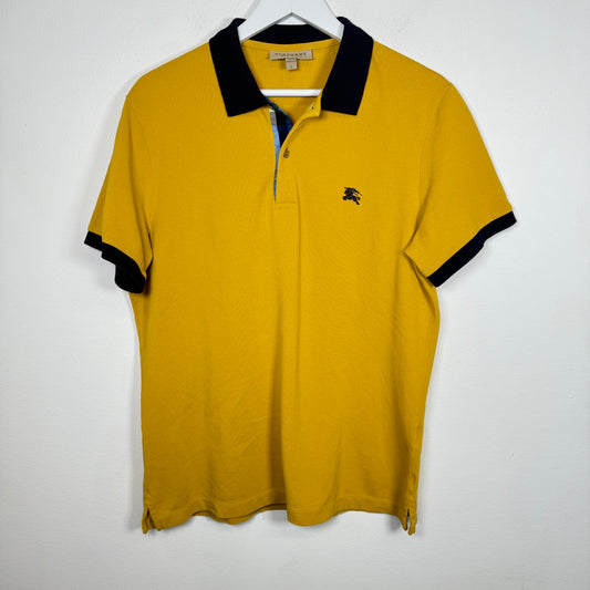 Burberry Yellow/Purple Polo Size L