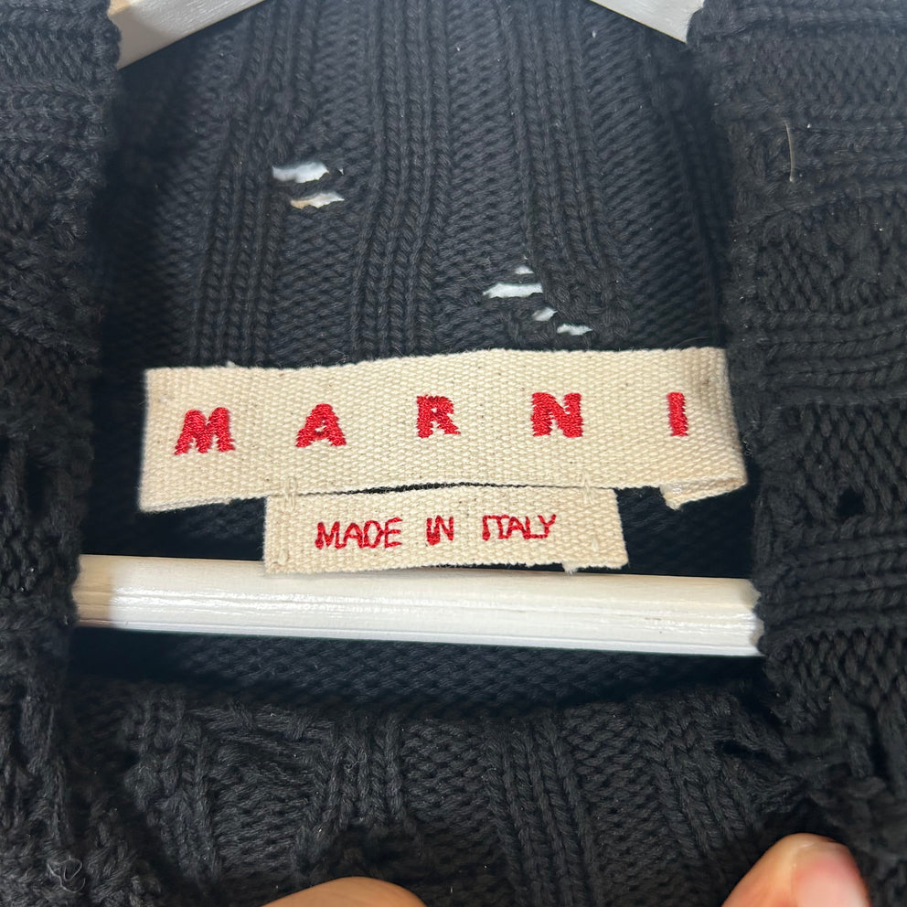 Marni Black Cropped Vest Size S