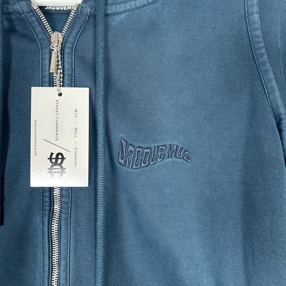 Jacquemus Navy Seam Hoodie Size L