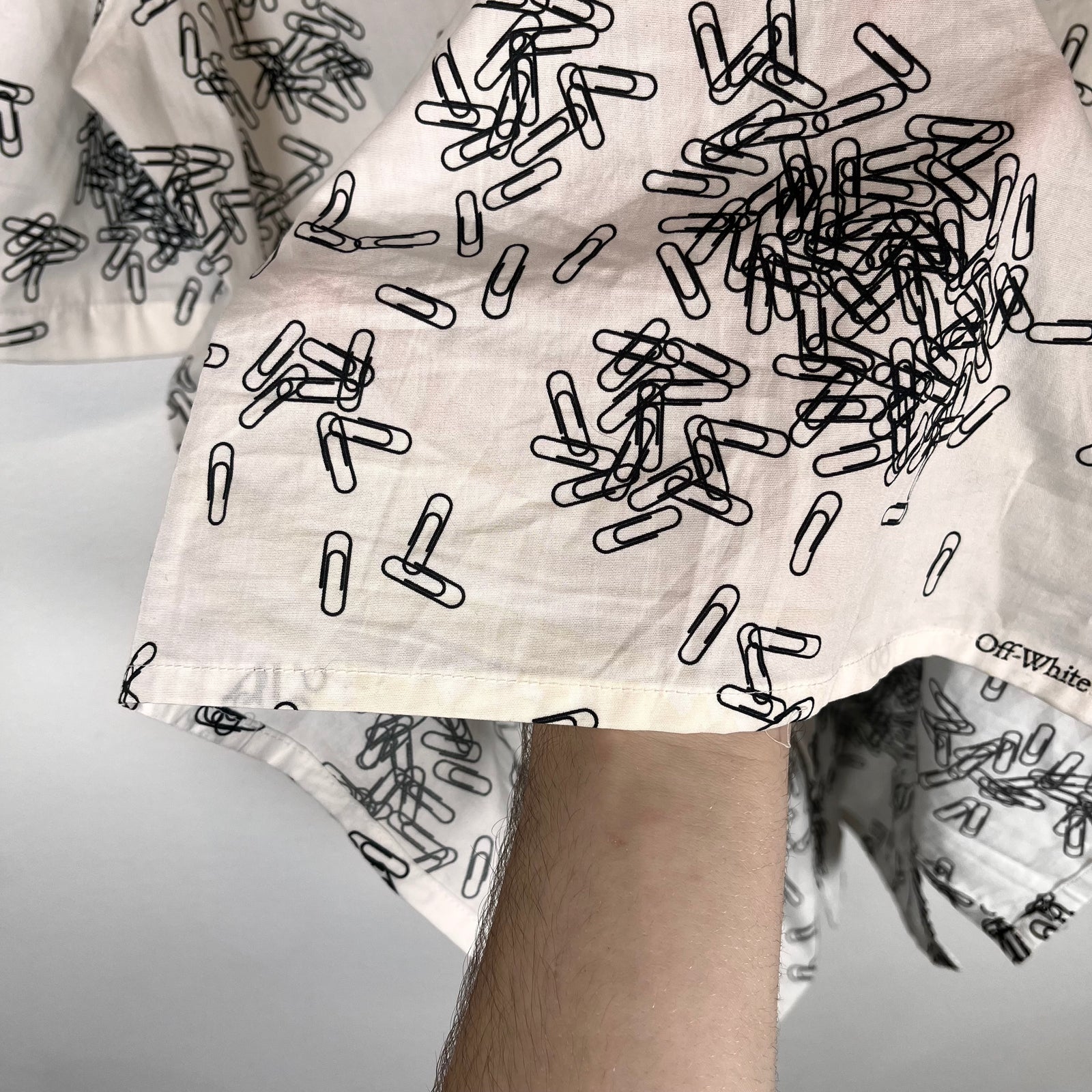 Off-White Paper Clip Button Up Shirt Size L