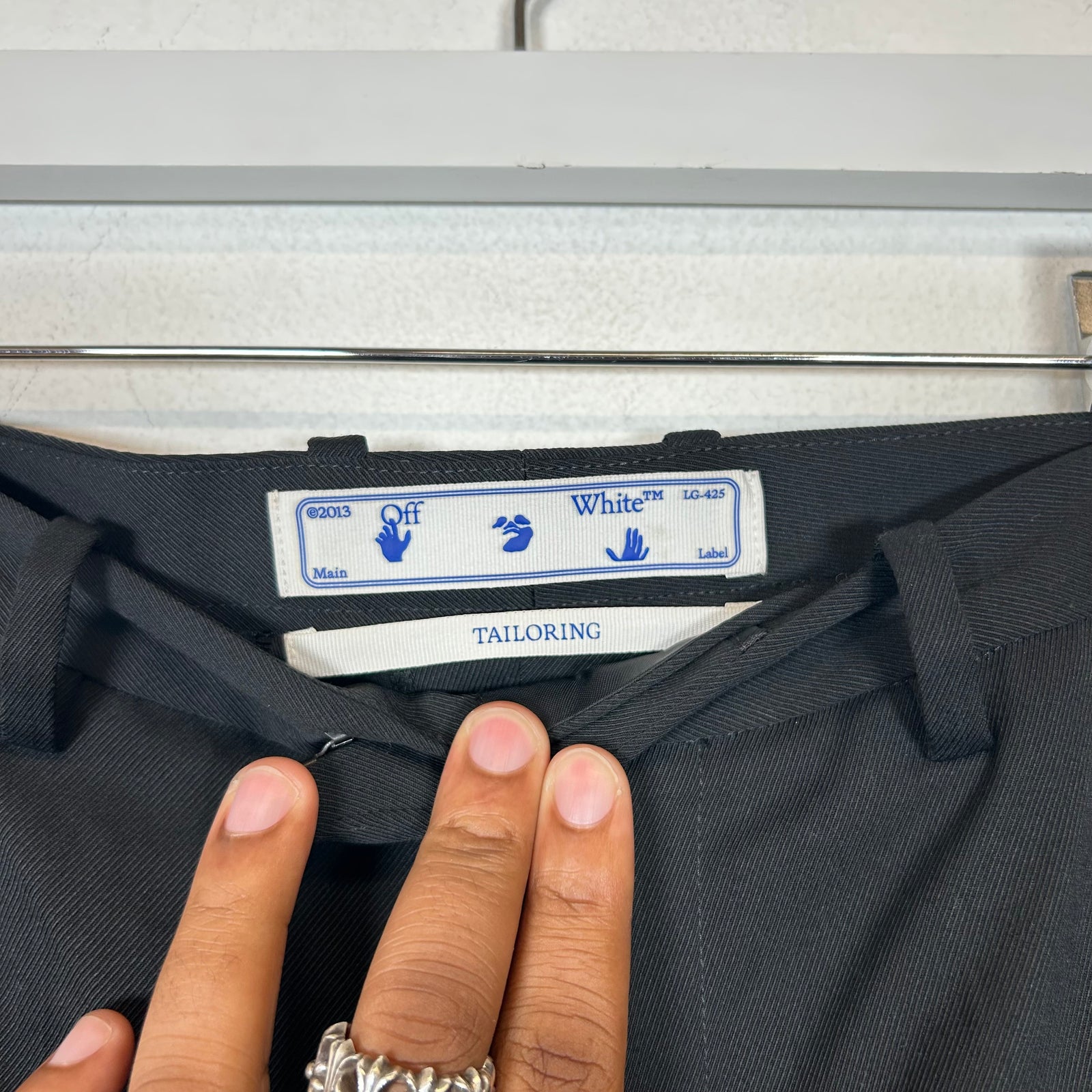 Off-White Black Tuxedo Tailored Pants Size 33