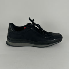 Prada Sport Black Leather Sneakers Size 9.5