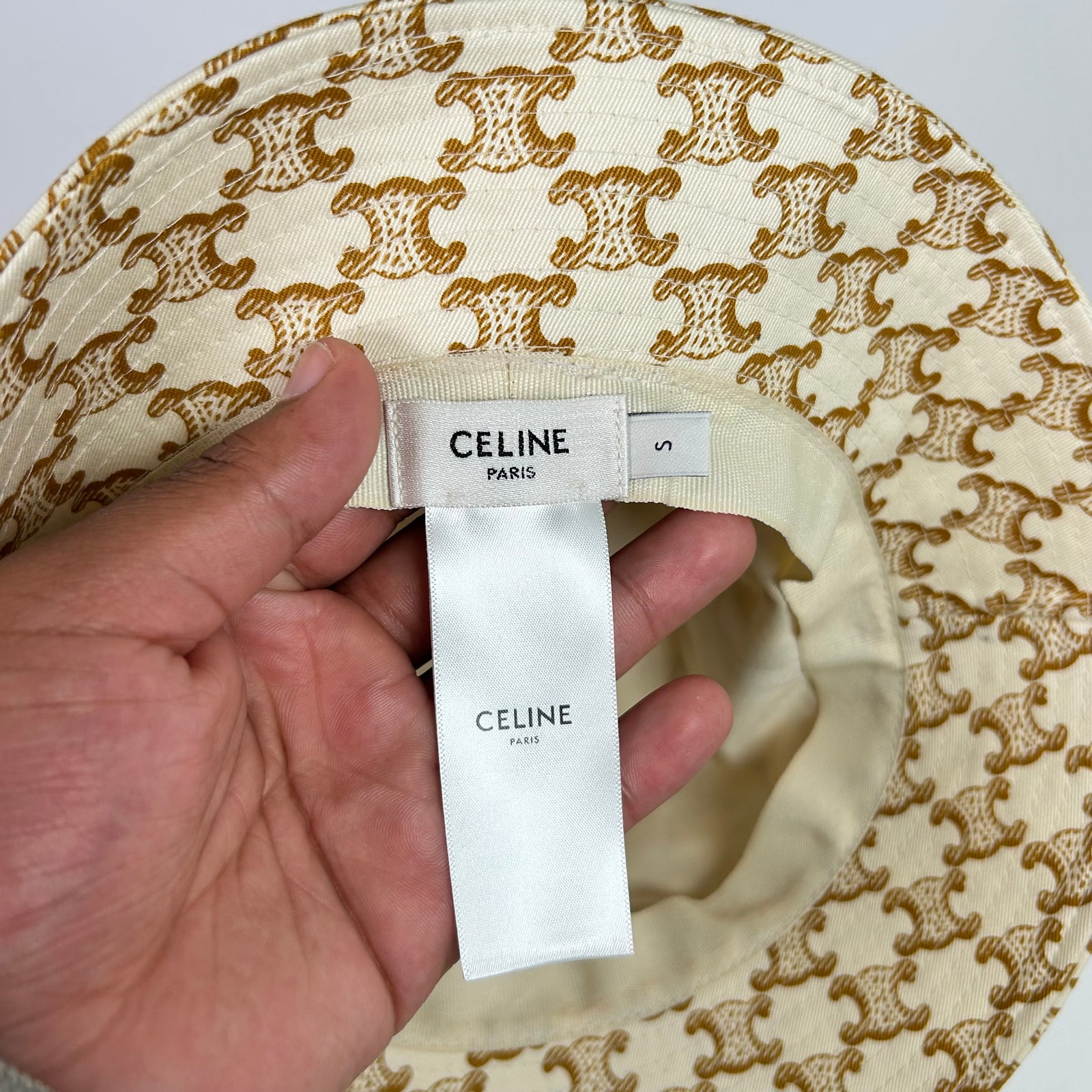 Celine Triomphe Monogram Canvas Bucket Hat