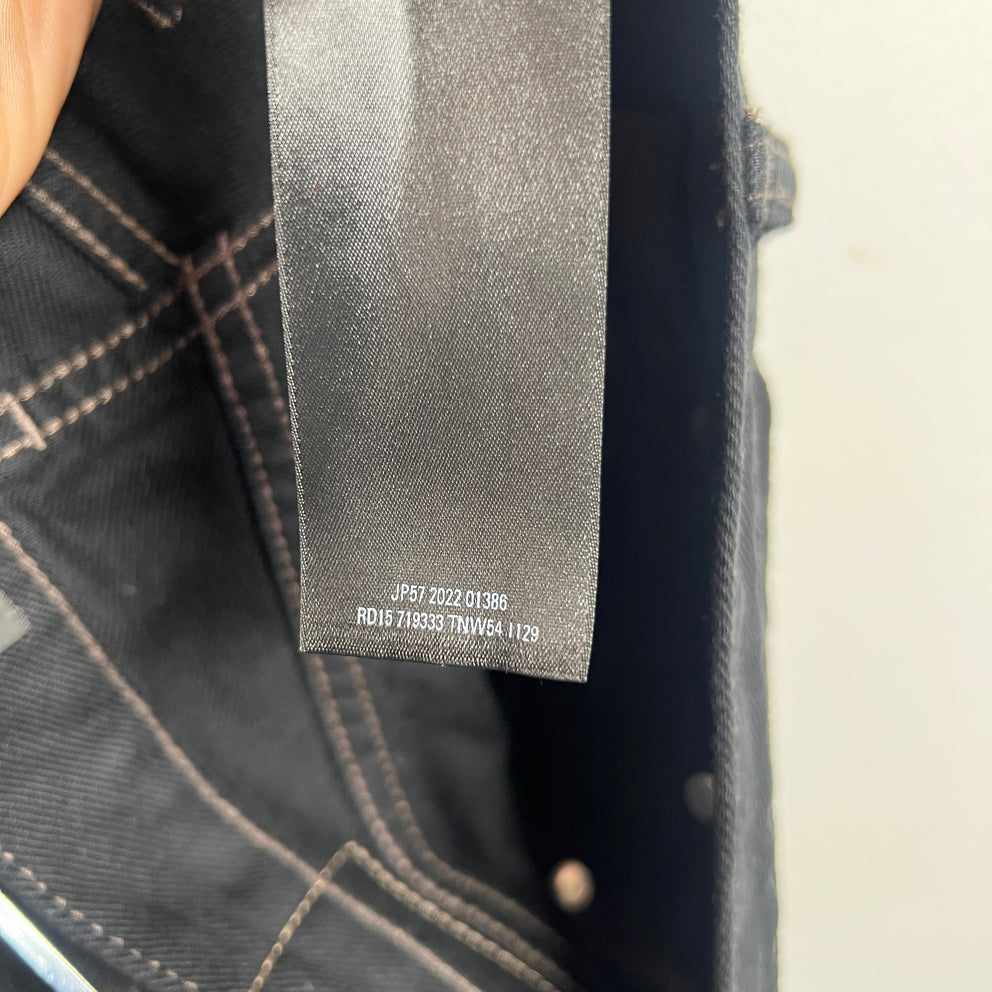 Balenciaga Black Destroyed-Cut Jeans