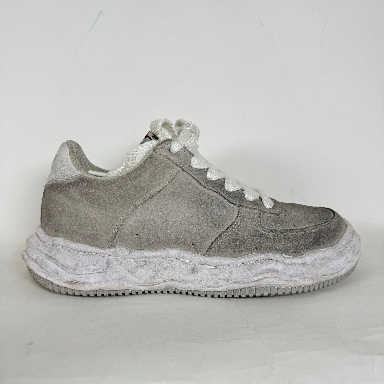 MMY Grey Brushed Suede Wayne Sneakers Size 42