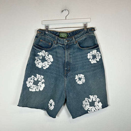 Denim Tears Lightwash Denim Wreath Shorts Size L