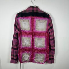 Rick Owens Hot Pink / Fuchsia Plaid Flannel Size 48