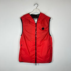 Moncler Red Pakito Hooded Vest Size 2