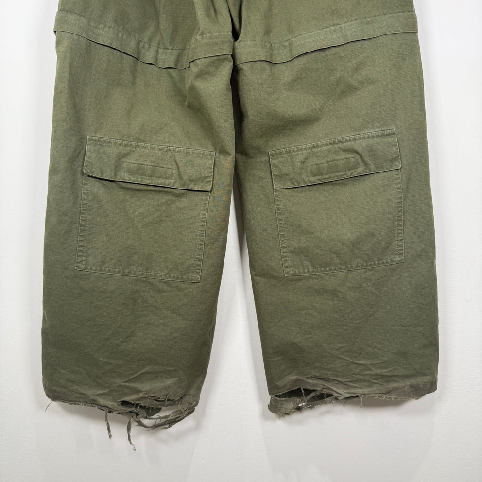 Balenciaga AW20 Green Convertible Cargo Pants Size 34