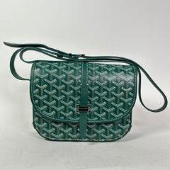 Goyard Green Goyardine Belvdere II PM Messenger Bag