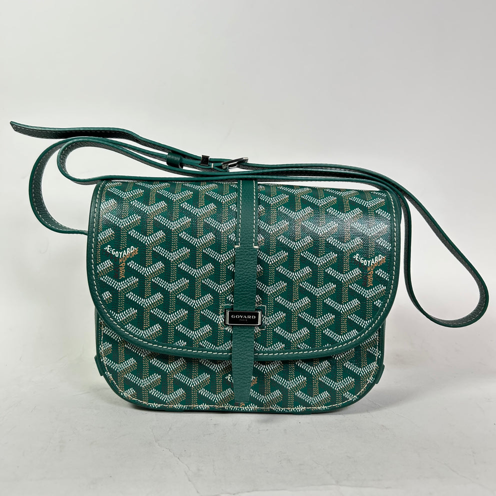 Goyard Green Goyardine Belvdere II PM Messenger Bag