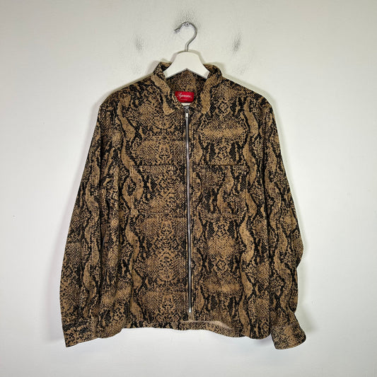 Supreme FW20 Snakeskin Corduroy Zip-Up Jacket