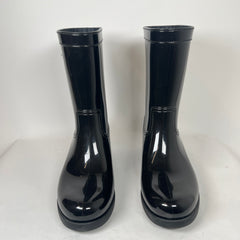 Prada Black Triangle Logo Rainboots Size 41