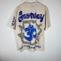 Hellstar Cream/Blue "Yoga School Of Enlightment" T-Shirt Size M