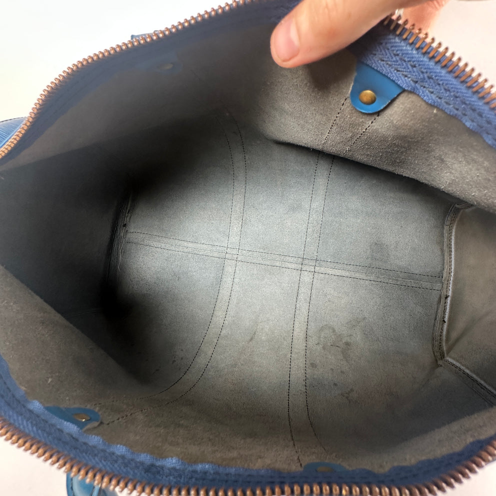 Louis Vuitton Blue Epi Leather Duffle Keepall Size 45