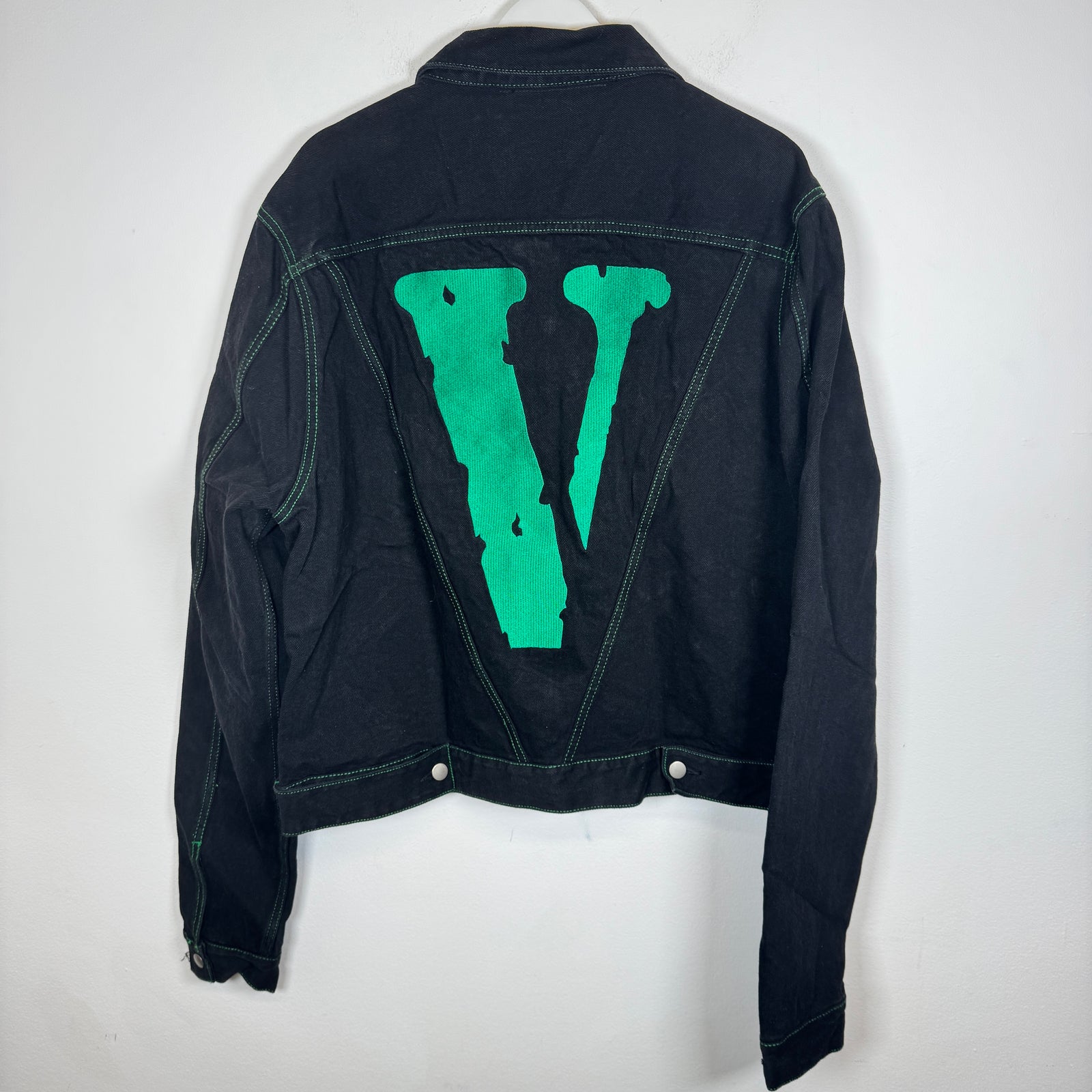 Vlone Black/Green Friends Denim Jacket Size XL