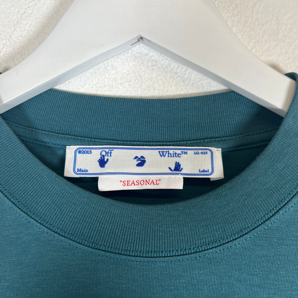 Off-White Teal Chain Arrows T-Shirt Size S