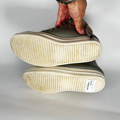 Rick Owens Light Gray Padded Jumbo-Lace Ramone Size 45