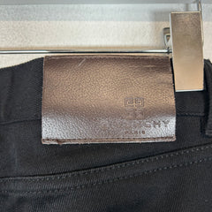 Givenchy Black Striped Logo Jeans Size 28