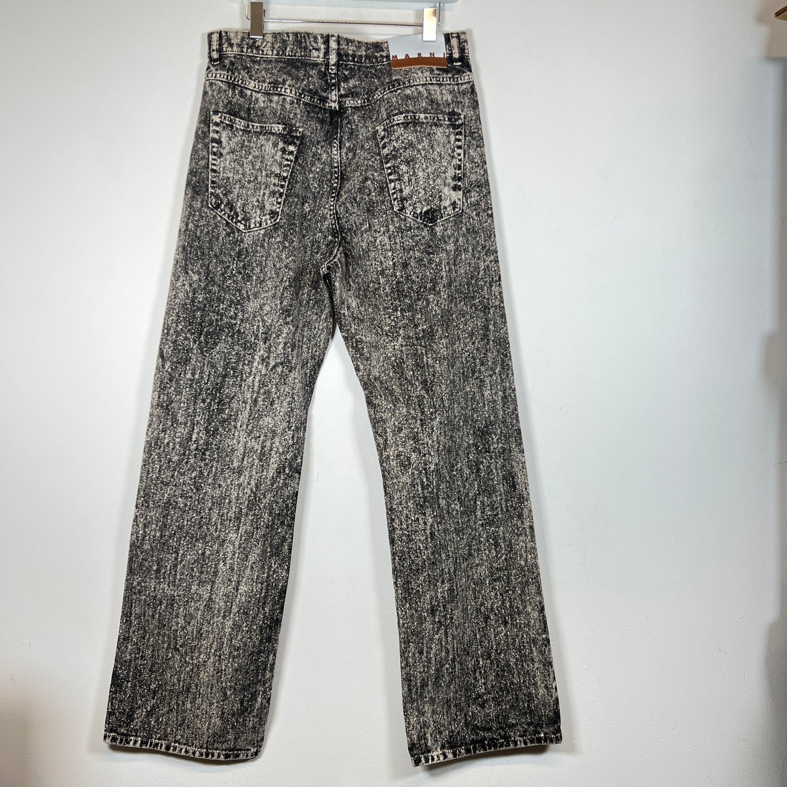 Marni Black Marble Dyed Denim Jeans Size 34