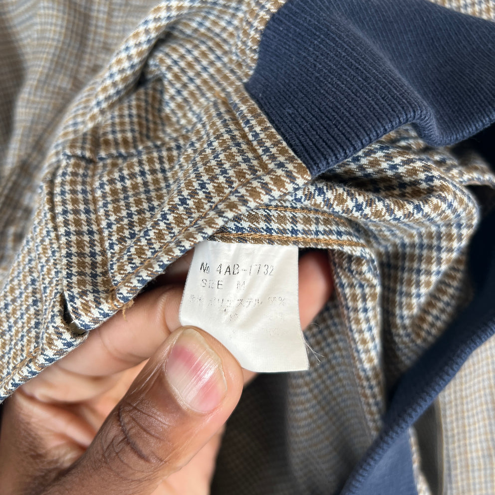 Hysteric Glamour Navy Check Bomber Jacket Size M
