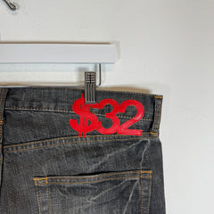 Swagger Grey Wash Reptile Jeans Size 32