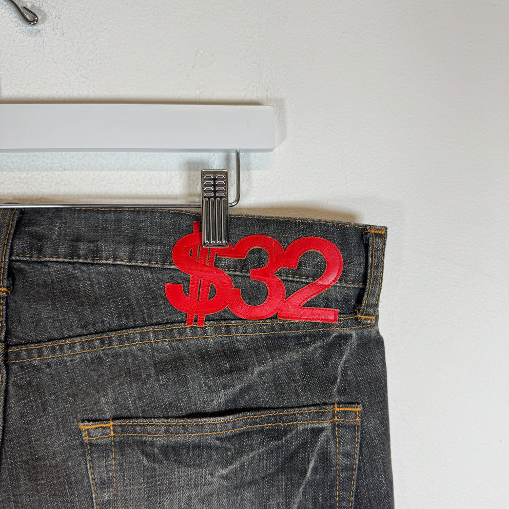 Swagger Grey Wash Reptile Jeans Size 32
