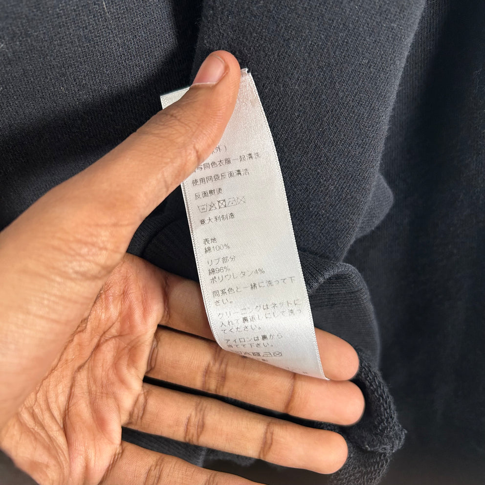 Celine Spellout Logo Black Hoodie Size M