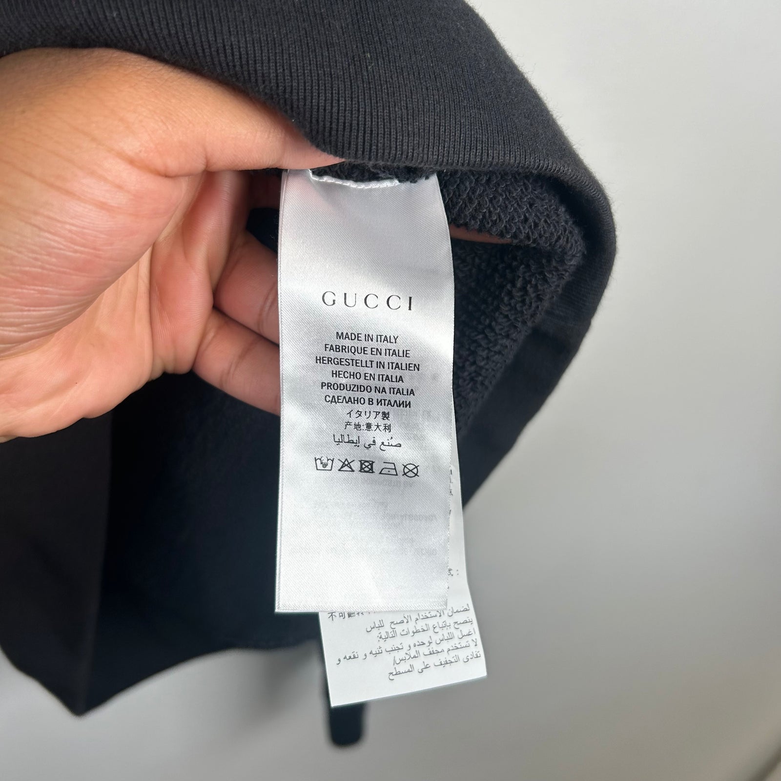 Gucci Black Red Wolf Hoodie Size XS