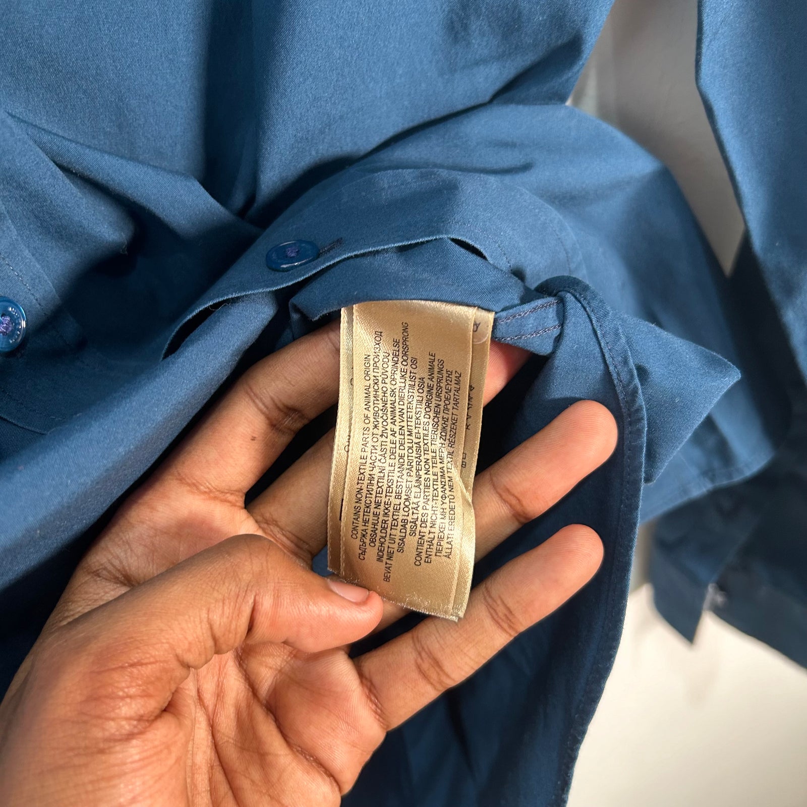 Burberry Blue Button Up Shirt Size S
