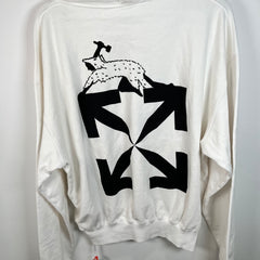 Off White Construction Graphic Hoodie Size XL