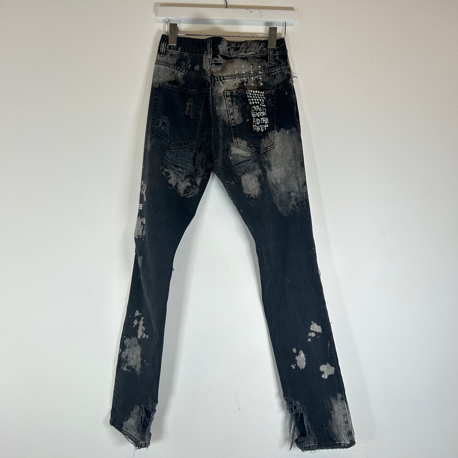 Ksubi Grey Distressed Skinny Jeans Size 30