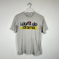 Vetements Grey AW19 'I Don't Do Drama' T-Shirt Size S