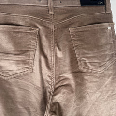 Amiri Velour Flare Brown Pants Size 28