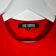 Raf Simons Red SS05 'Definition' Sleeveless Shirt Size 48