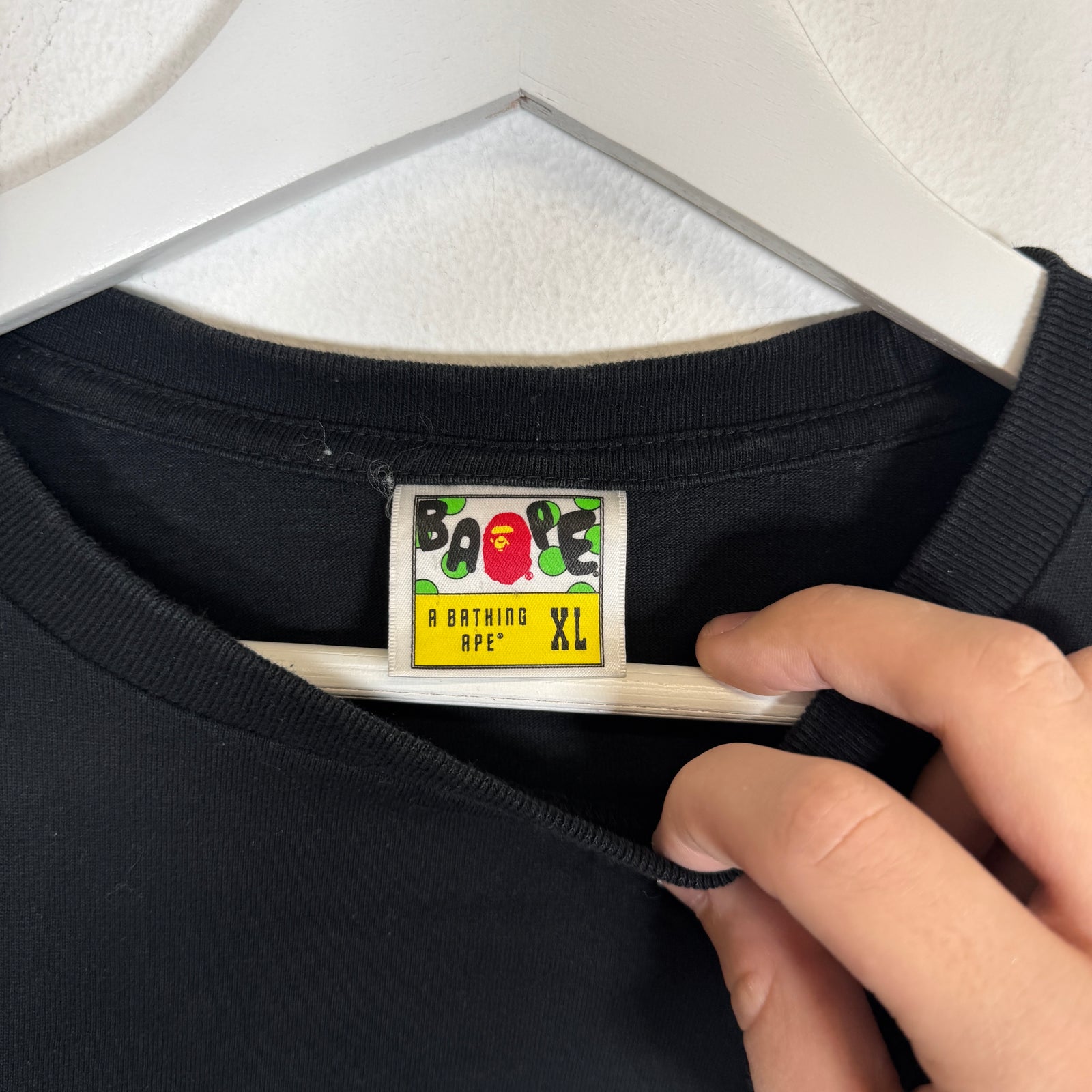 Bape Black Metallic Ape Head Tee Size XL