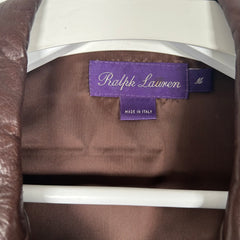 Ralph Lauren Purple Label Brown Leather Jacket Size M