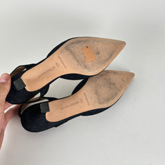 Manolo Denim Sling Backs Size 40.5