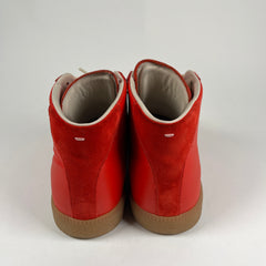 Maison Margiela Red Orange Mid Top Gats Size 43