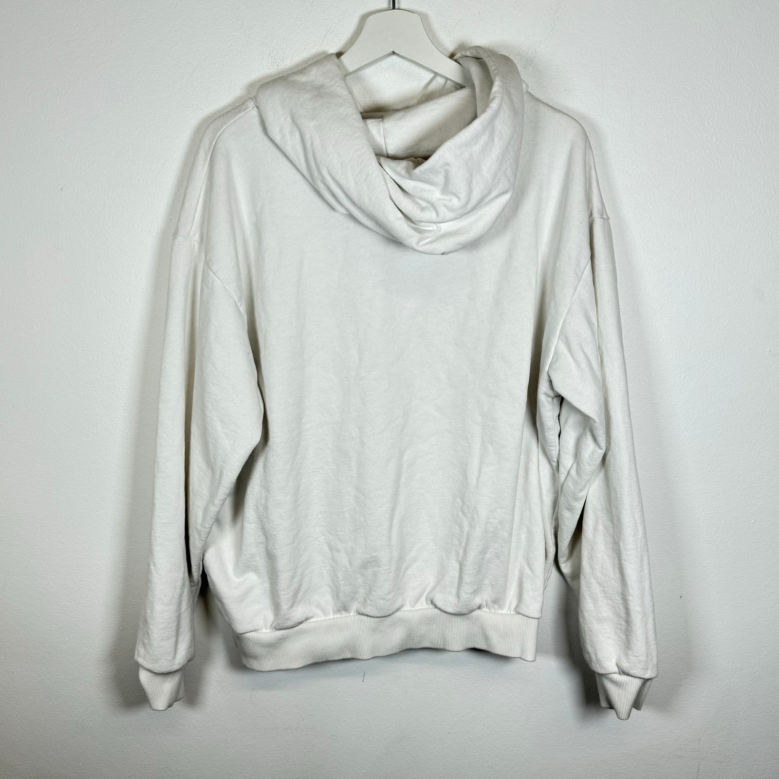 Sp5der White Rhinestone Hoodie Size M
