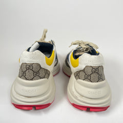 Gucci Beige/Yellow Rhyton Sneaker Size GG 12
