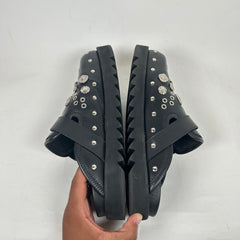 Toga Virilis Black Metal Sabot Loafer Size 43