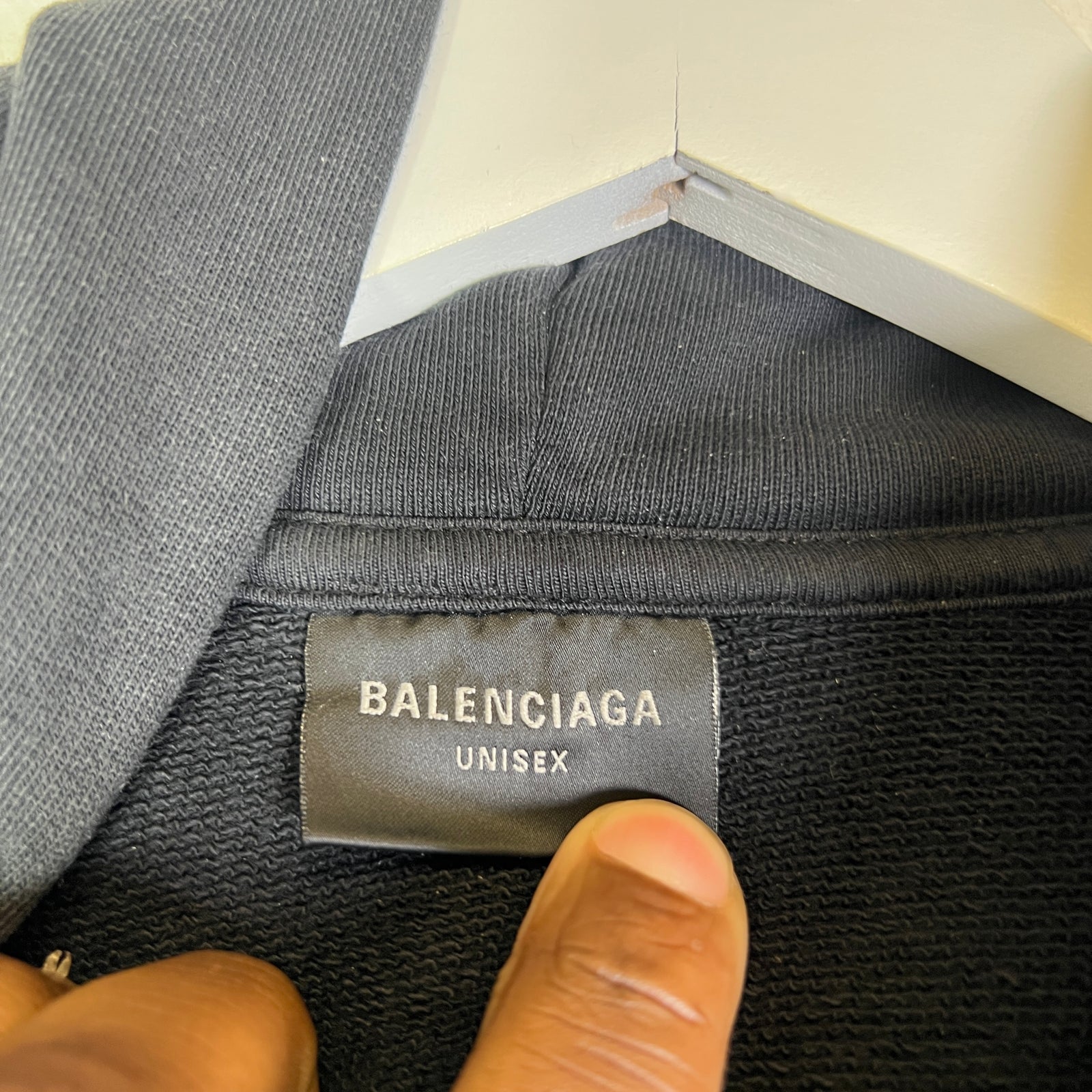 Balenciaga Outline Spell-Out Embroidered Hoodie