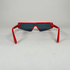 Balenciaga Red Ski Rectangle Glasses