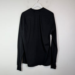 Rick Owens DRKSHDW Black Cropped Long-Sleeve Shirt Size OS
