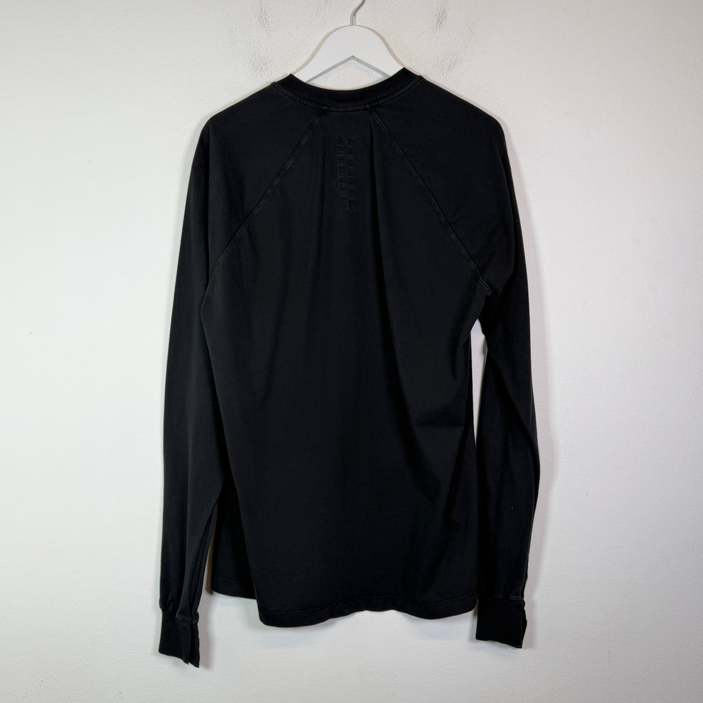 Rick Owens DRKSHDW Black Cropped Long-Sleeve Shirt Size OS