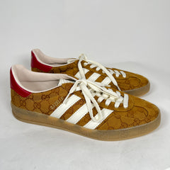 Gucci x Adidas Tan GG Gazelle Sneaker Size 39.5