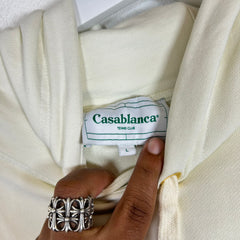 Casablanca White Tennis Club Hoodie Size L